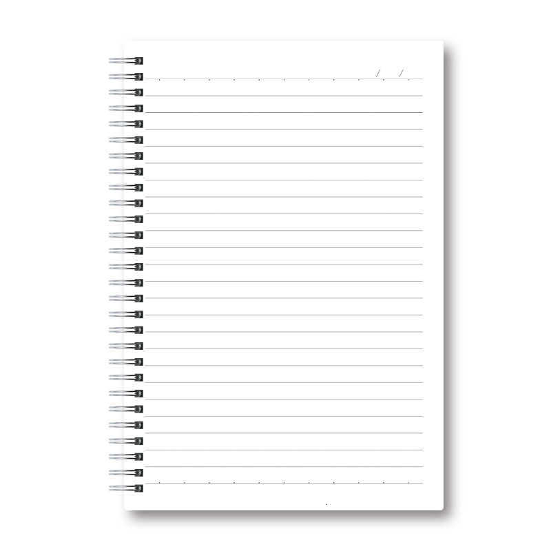 PP coil notebook B5 lined grid notepad A5 grid A4 blank notebook student thickened notebook S260209