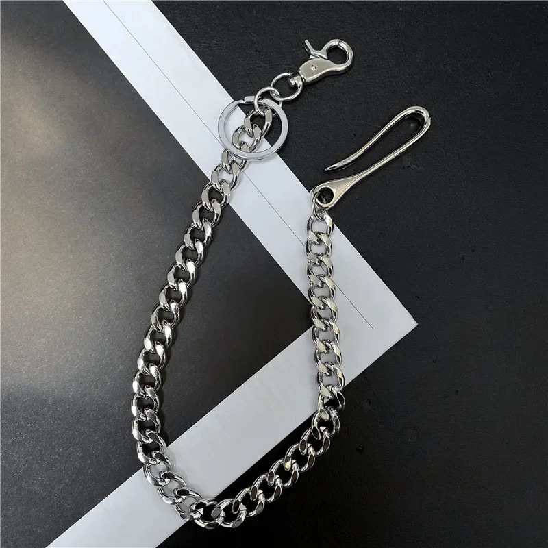 Vintage Punk Belts Pants Chain Heavy Waist Men Cool Jeans Chain Keychain Wallet Chain Gothic Biker Fashion Accessories 260206