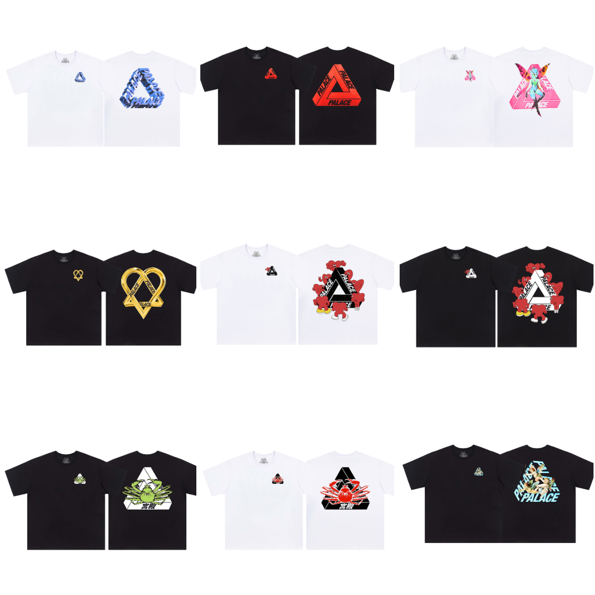 mens designer t shirt Palacees collaboration style oversized casual pullover hooded hoodie with overlapping logo print Palacees hoodie hoodies designer