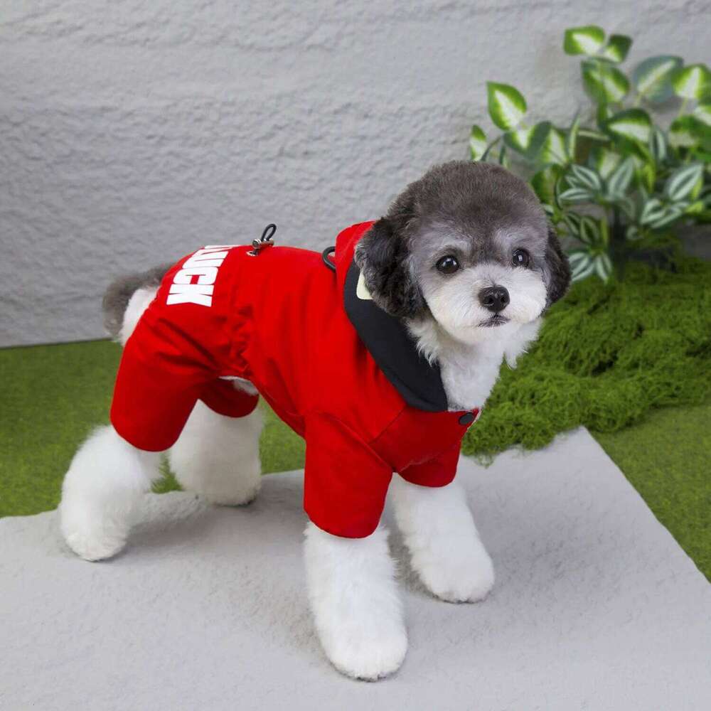 Famous brand PC Lot Waterproof Warm Dog Jumpsuit with Hoodies Winter Pet Clothes Small Dogs Cotton Jackets Puppy Overalls pupakaIK