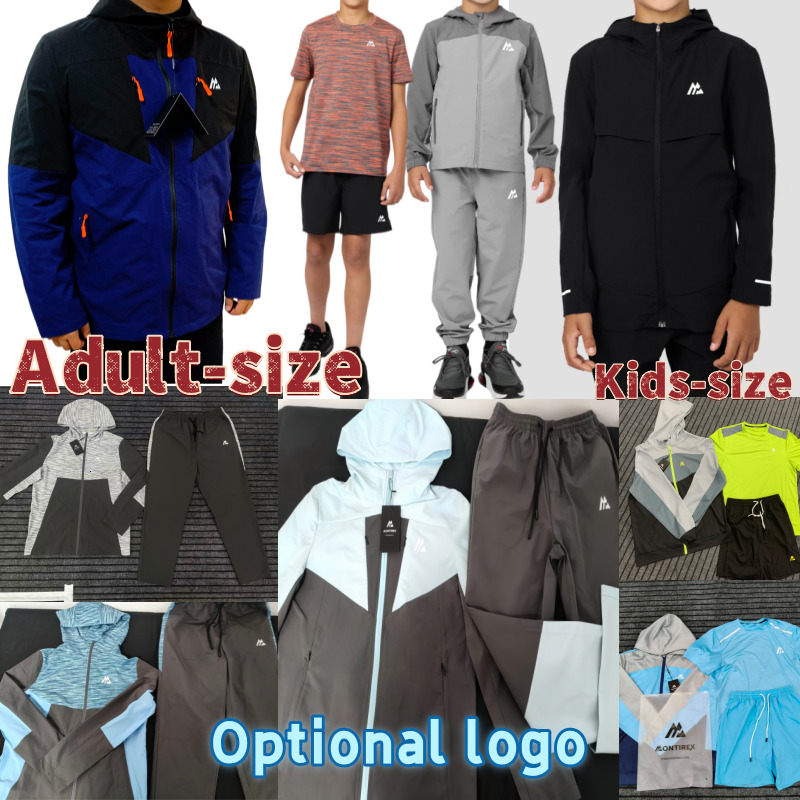 NEW montirexs kids High quality 3-piece set designer shorts and t shirt montirexs tracksuit Men Short Sleeve Set Men T-Shirt Women's Short Sleeve