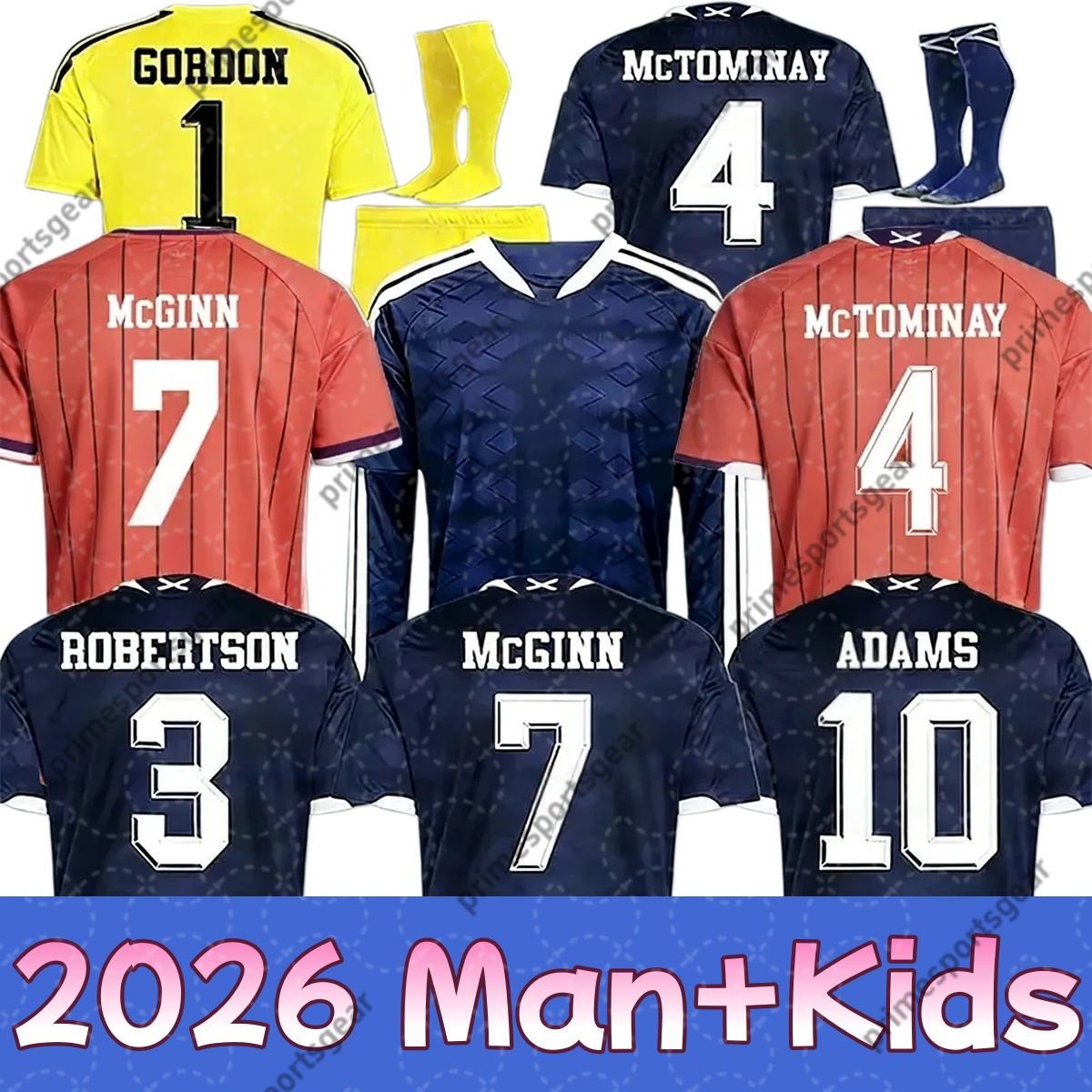 Scotland Soccer Jersey 2026 World Cup away home TIERNEY ROBERTSON football kit shirt CHRISTIE McGREGOR McGINN McKENNA men kids kit sets uniforms