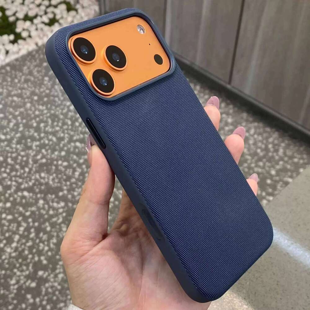 Luxury Tech Woven Magnetic Wireless Charge Phone Case for iPhone 17 Air 16 15 14 13 Pro Max For TechWoven Texture Cover 26L0210