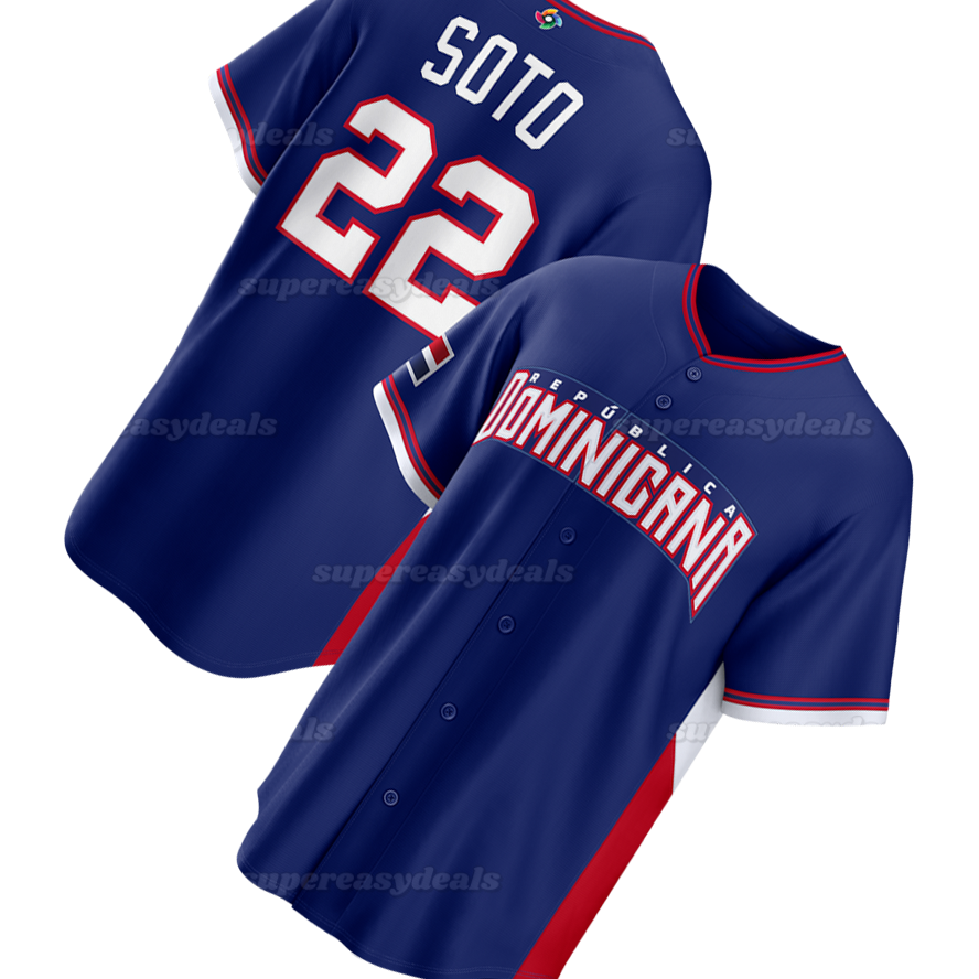 Team Dominican Republic 2026 World Baseball Classic Jersey Juan Soto WBC Fernando Tatis Jr. Vladimir Guerrero Jr. Jose Ramirez Ketel Marte Rafael Devers