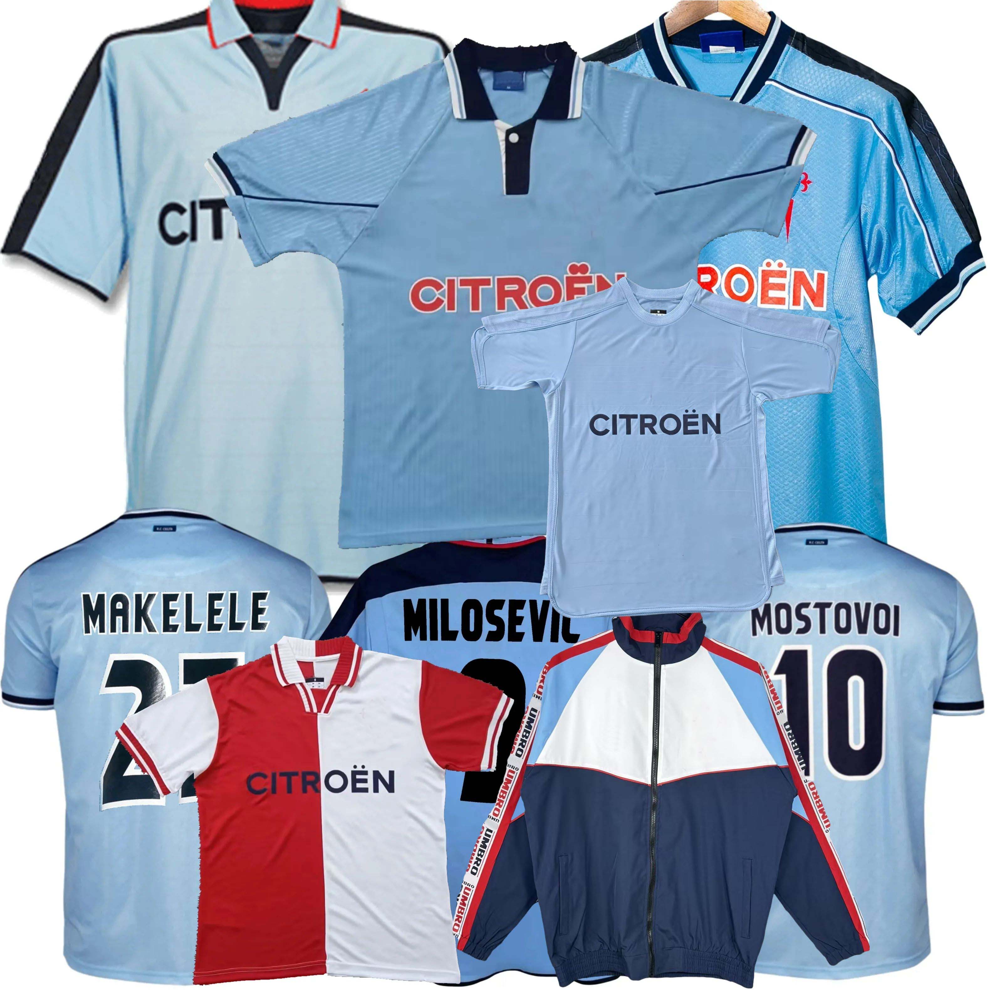 1997 1998 1999 2000 2002 2003 2004 2005 2006 2007 Retro classic celta soccer jerseys de Vigo MOSTOVOI MILOSEVIC MAKELELE football shirts