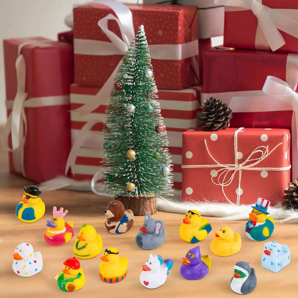 Joyfy Ducks Random Assortment Mini Rubber Duckie for Kids Bath Shower Toys Birthday Gifts Summer Beach Pool Activity 26W0210