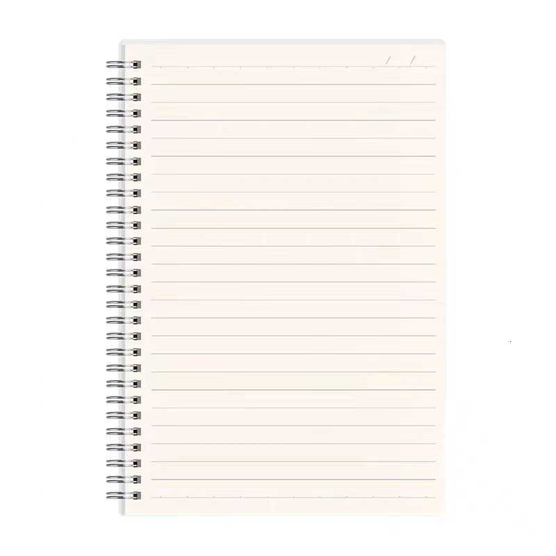 A5 coil notebook PP transparent frosted notebook loose-leaf notebook exercise book student homework notebook coil notebook S260209