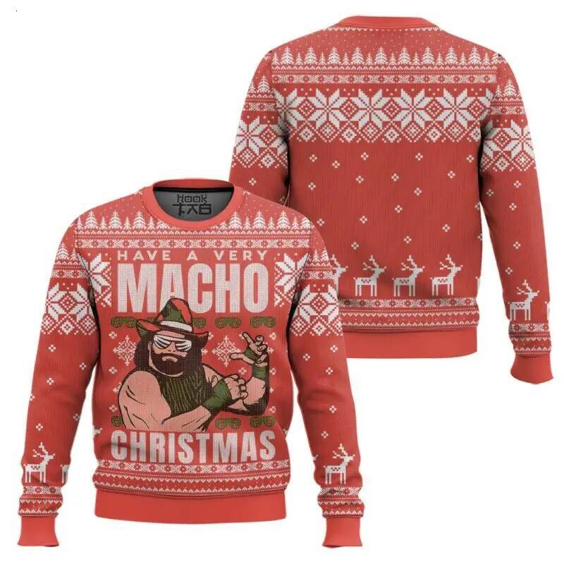 Bestseller Macho Man The Cream of the Crop Pro Wrestling Ugly Sweater for Men Holiday Party Xmas Pullover Family Christmas Gift ddmytues