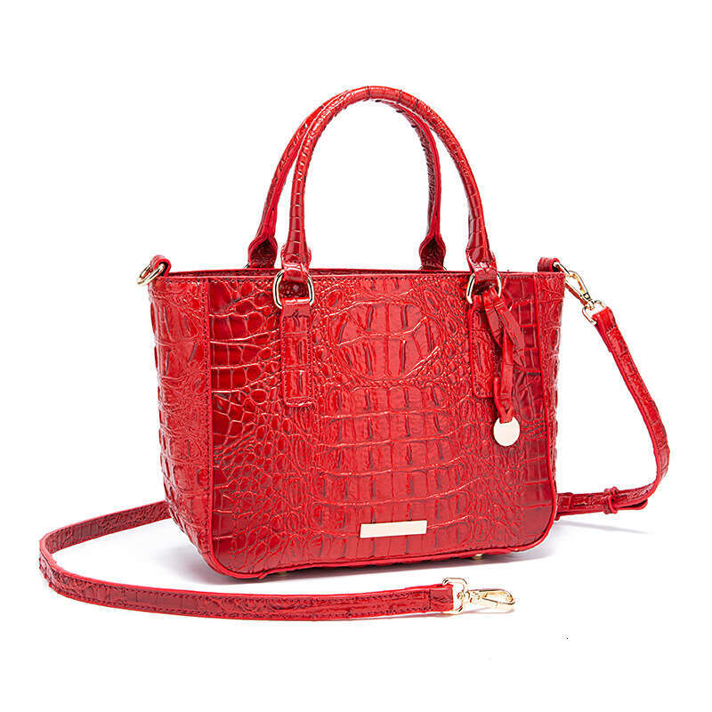 New European and American Cross-Border Amazon Independent Station Handheld Underarm Crossbody Tote Vintage Women's Bag Brahmin Crocodile Pattern