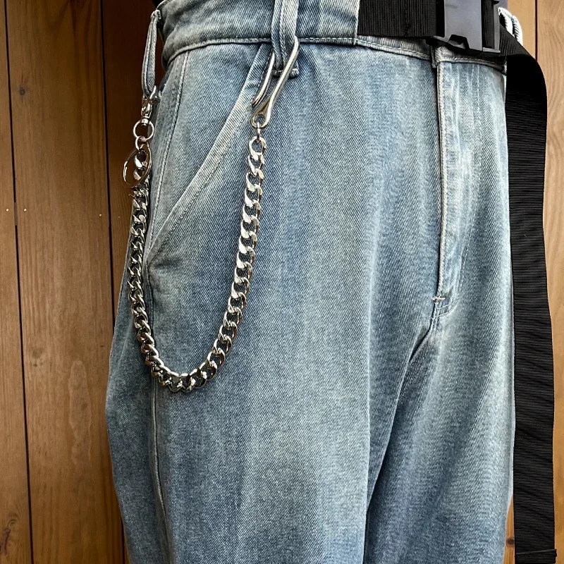 Vintage Punk Belts Pants Chain Heavy Waist Men Cool Jeans Chain Keychain Wallet Chain Gothic Biker Fashion Accessories 260206