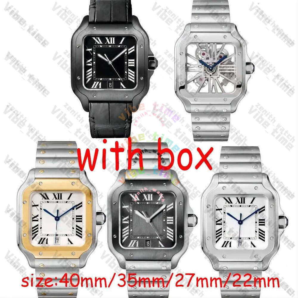AAA Mens Cartiier Watch Designer Santoss Watch Classic Man And Women Square Dial 39mm Automatic Watch Date Waterproof Watch Chronograph Multifunctional Watch 798