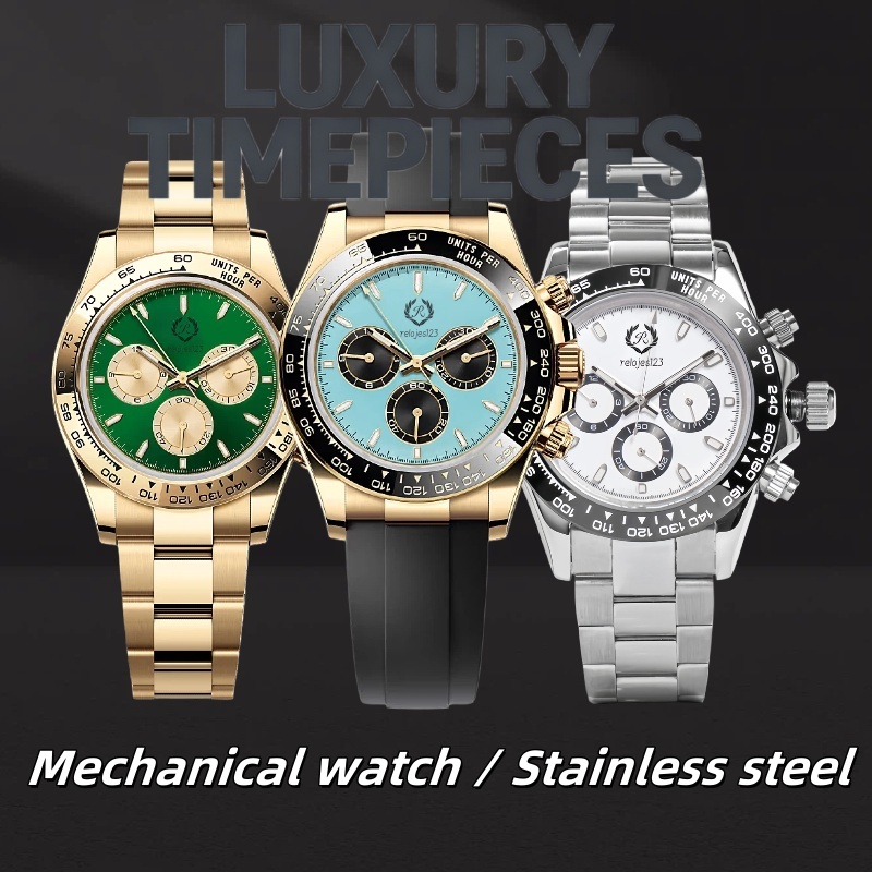 watch designer watch multi-functional mens automatic mechanical watch 40mm luminous stainless steel watch