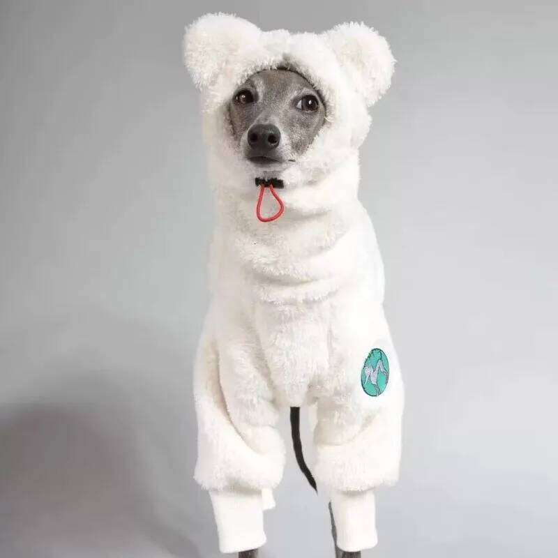 Famous brand Warm Fleece White Sweatshirt for Airless Terrier Soft legged High Neck Grey Clothing Whippet Bellington Winter Quad Thickened pupakaIK