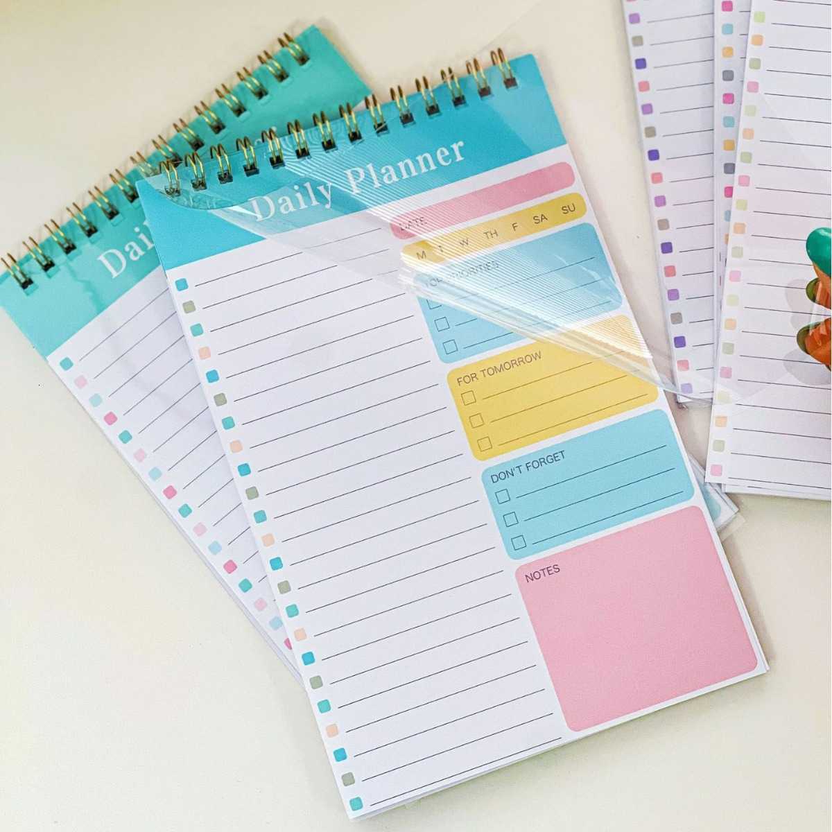 Beginners loose-leaf notebook with transparent coil weekly A5 coil notebook for high school time planning for teachers S260209