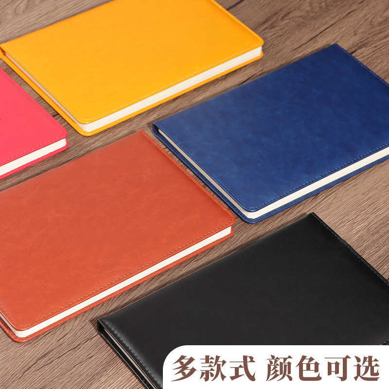 Thickened oil wax cowhide textured A5 soft leather notebook business meeting record book B5 notepad S260209
