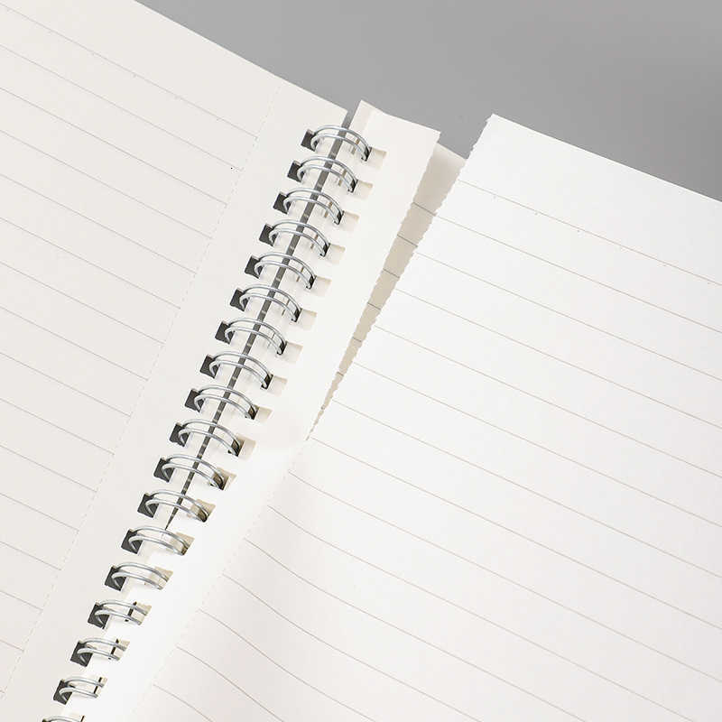 Coil-bound A5 simple transparent lined grid blank notebook B5 for students thickened side-flip PP notebook S260209