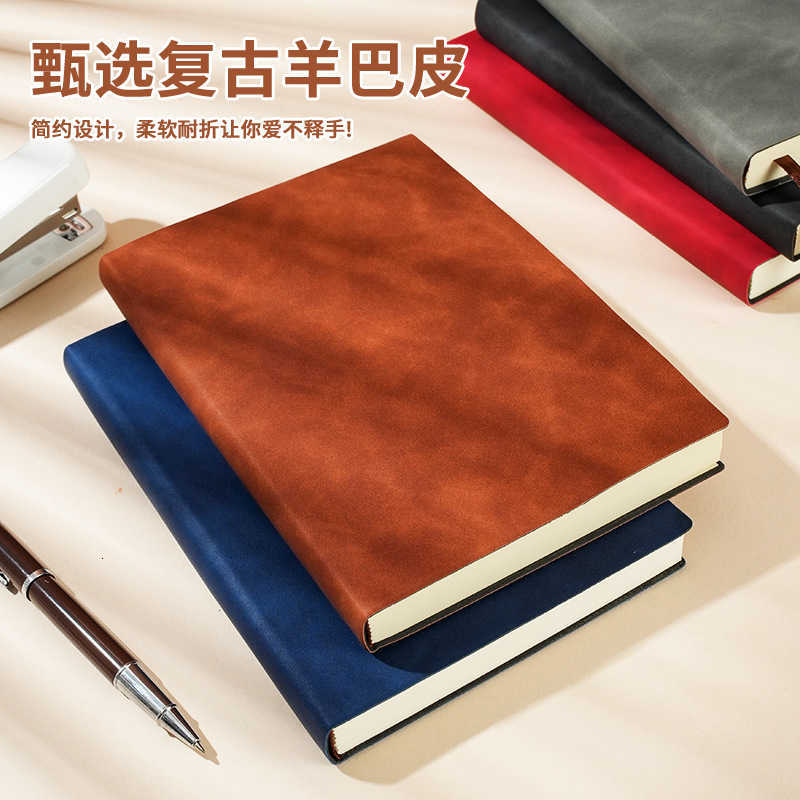 A5 Sheepskin Notebook PU Leather Business Simple B5 Soft Leather Journal Study Supplies Notebook S260209