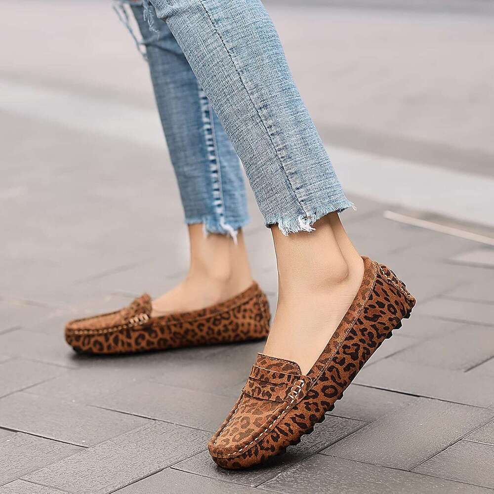 Women S Suede Leather Casual Penny Loafers Retro Ladies Moccasins Driving Mocs Comfort Slip On Fashion Boat Shoes Classic Flats
