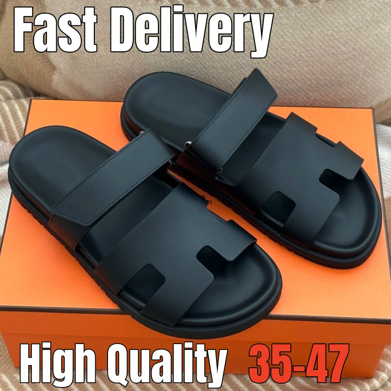Chypre sandals Designer sandals Best Quality Sliders Outwear Leisure Vacation beach flat bottom Slipper Genuine Leather Slippers for Parties Women Men EUR 35-48