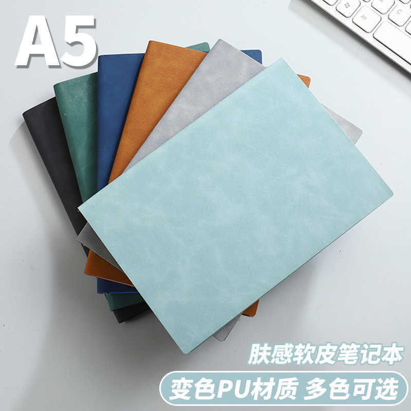 Sheepskin A5 notebook customizable business meeting diary wireless glue-bound A5 portable planner S260209