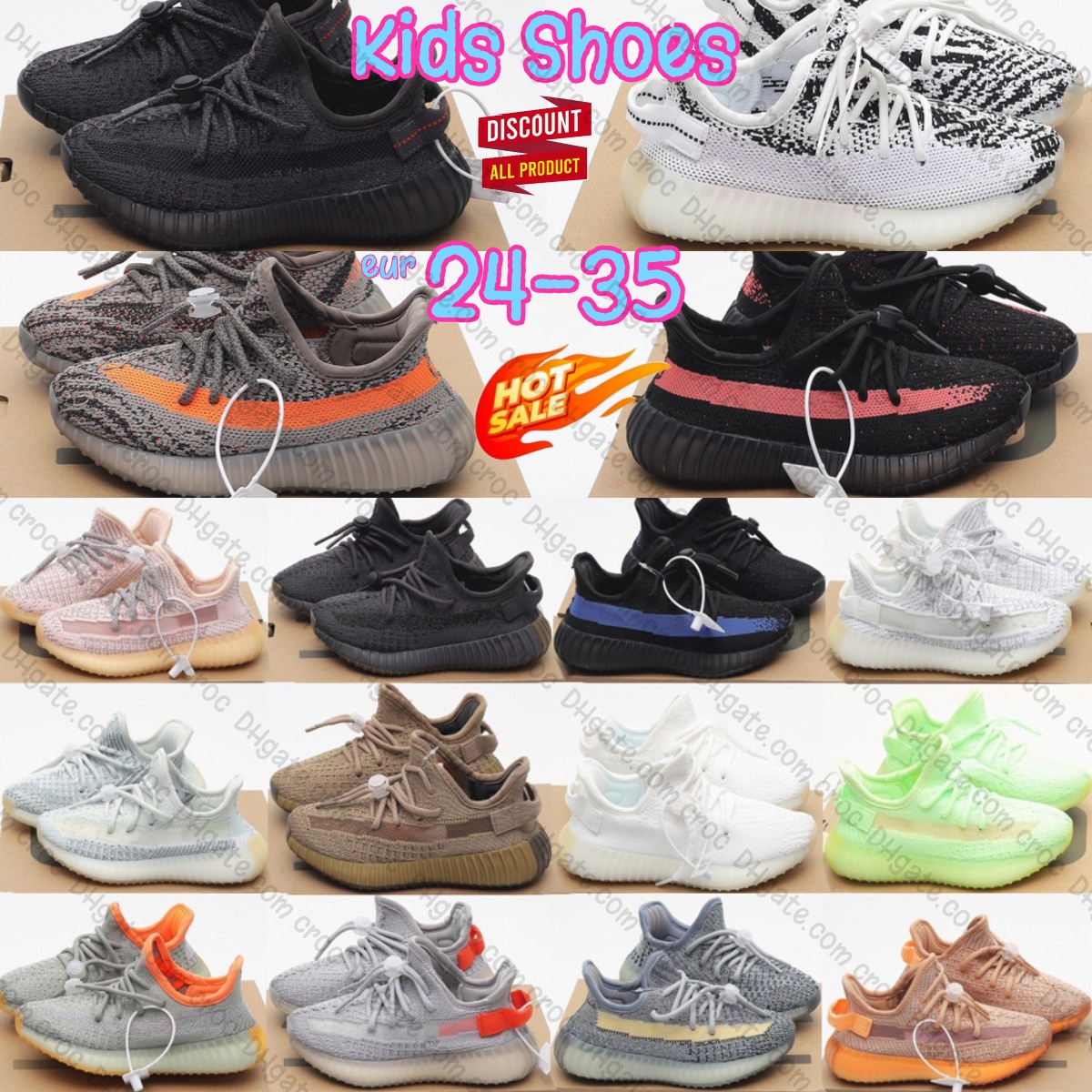 Kids Running Shoes Designer Boys Girls Sport Sneakers Toddlers Baby Outdoor Trainers Grey Black White Children Youth Athletic Blue Pink Core Orange Salt Slate Red