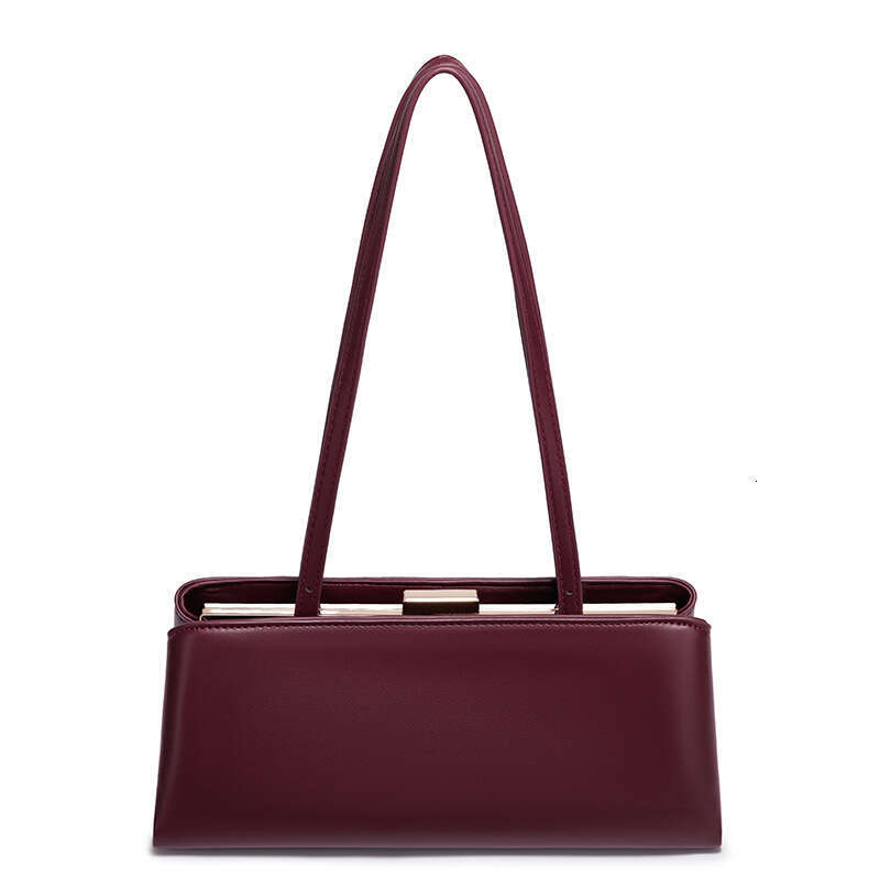 Totebag Shoulder ROSE NOIRE Live Streaming Hot Item Underarm Retro Simple Clip Women Trendy New Handbag Korean Style Baguette Bag