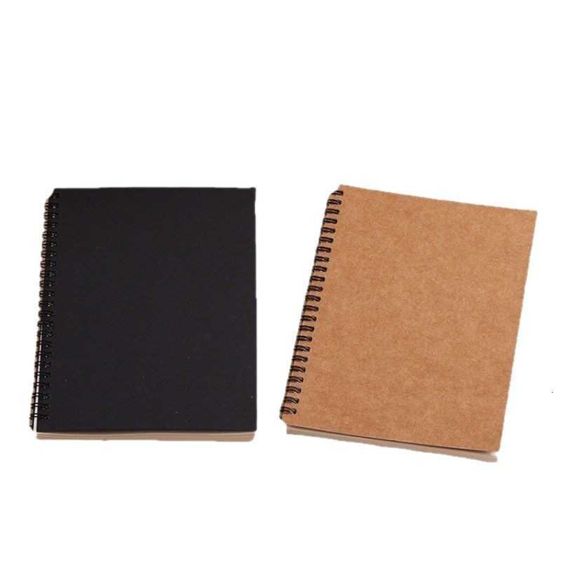 Creative Kraft Paper Sketchbook Diary Spiral Notebook Simple Design S260209