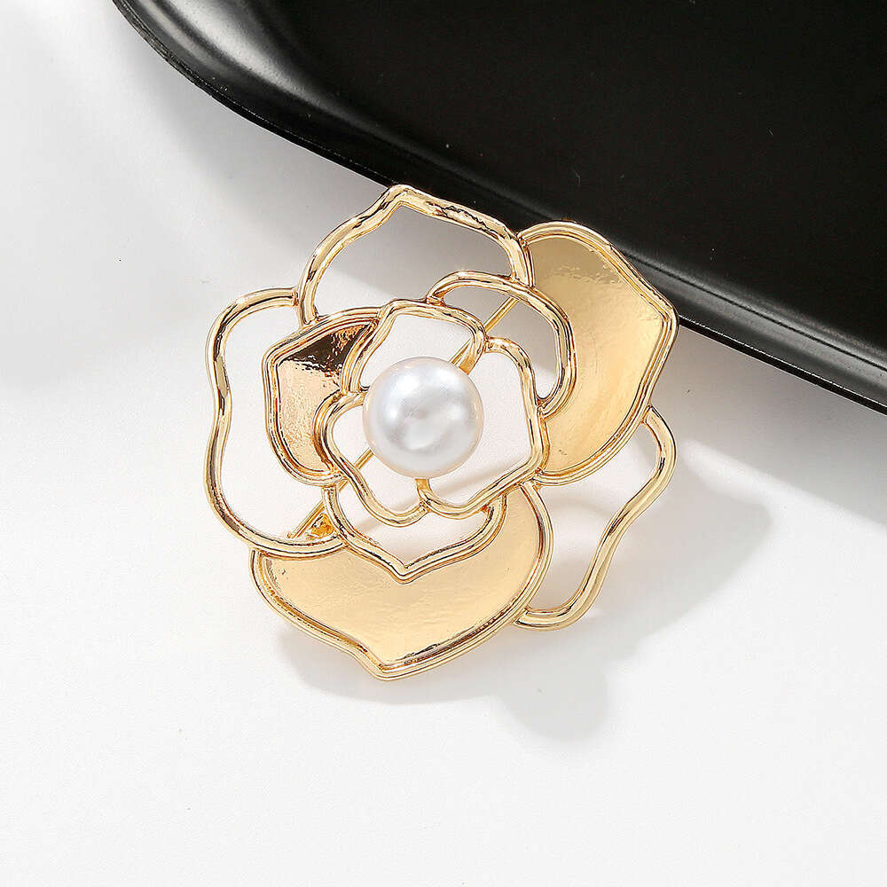 DIY Handmade Mother-of-pearl Inlay Brooch With Pearl Camellia Base And Decorative Pieces
