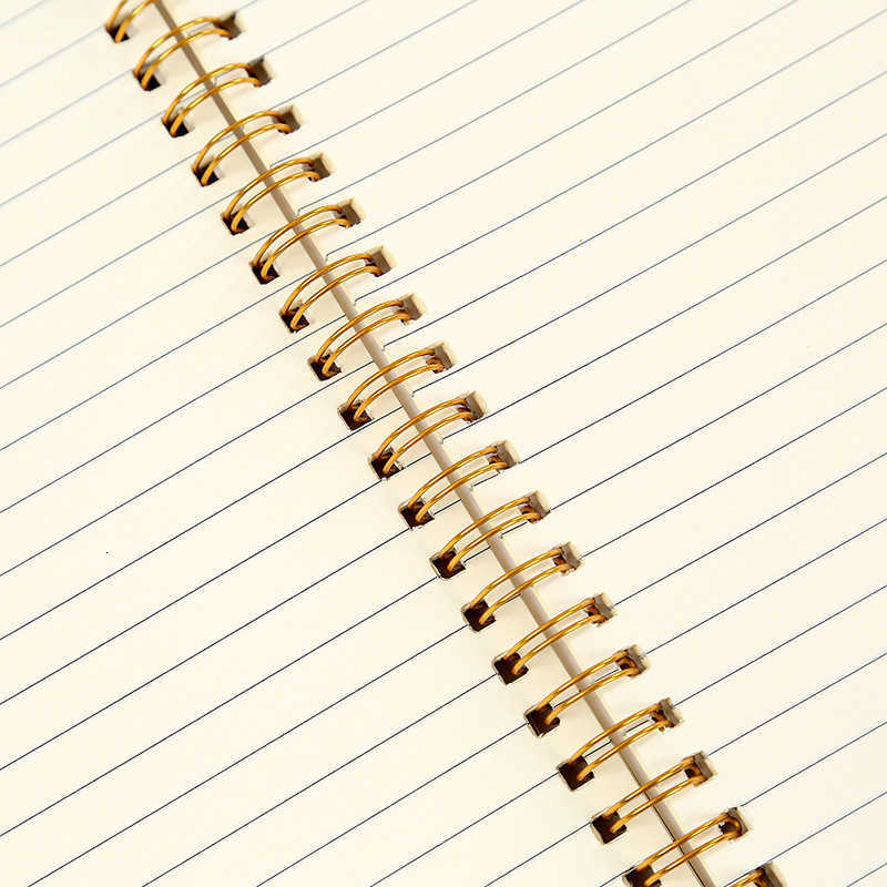 A5 Kraft Paper Notebook Blank Printed Double-Coil Notebook Simple Side-Flip Notebook for Students S260209