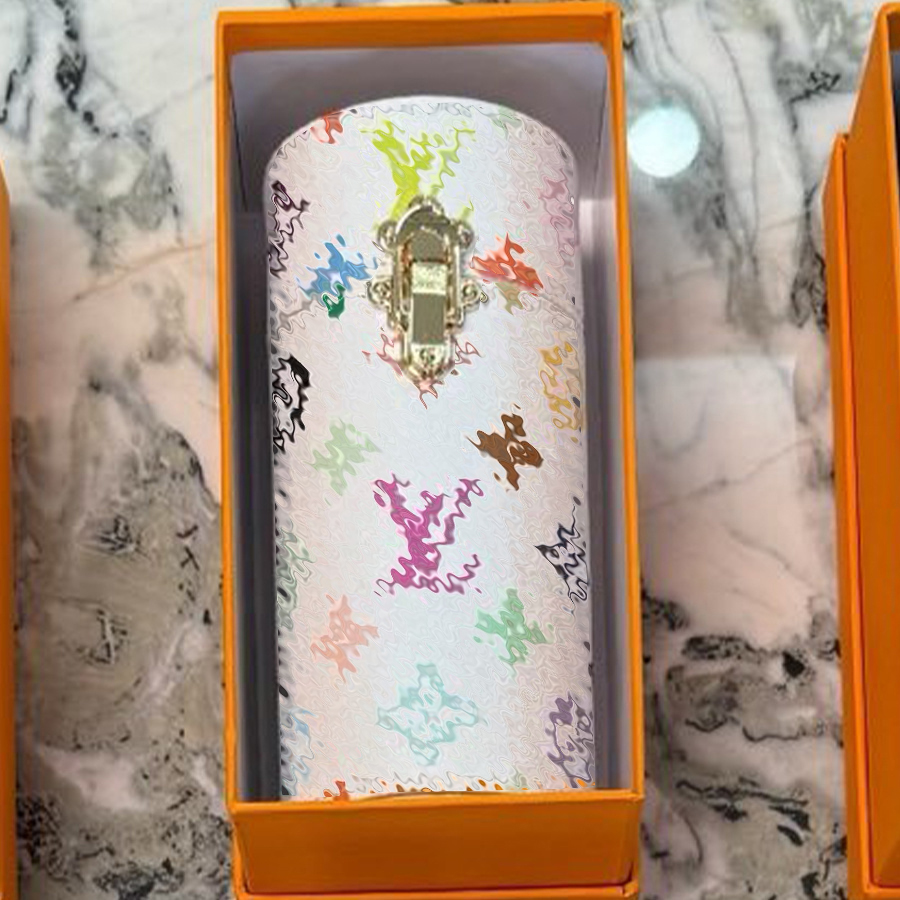 New Perfume Box Classic Designer Tight Stable Lipstick Box Leather Personal Travel Storage Packaging Boxes Unisex Hand Drawn Pattern Decoration Box