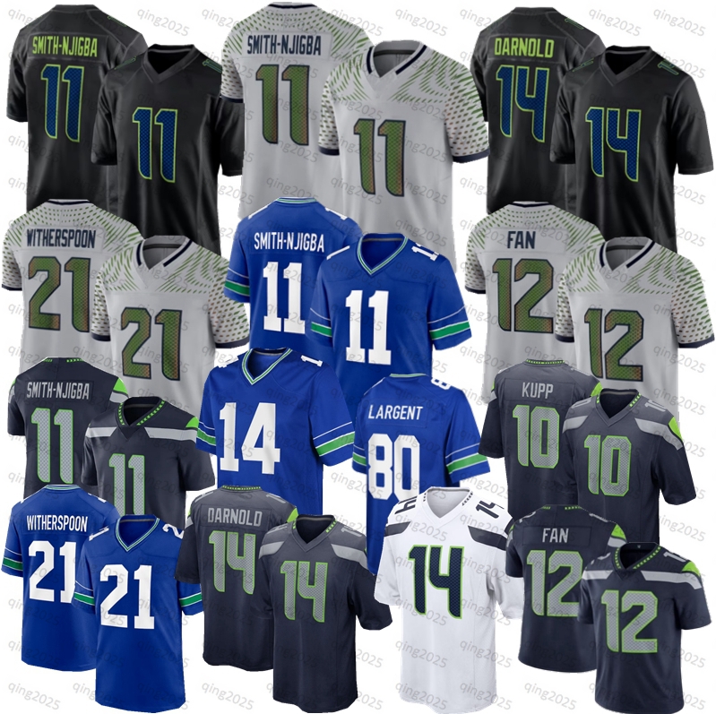 Cooper Kupp Sam Darnold Jaxon Smith-Njigba Football Jersey Jalen Milroe Devon Witherspoon Marshawn Lynch Byron Murphy II Bosworth Bobo Grey Zabel
