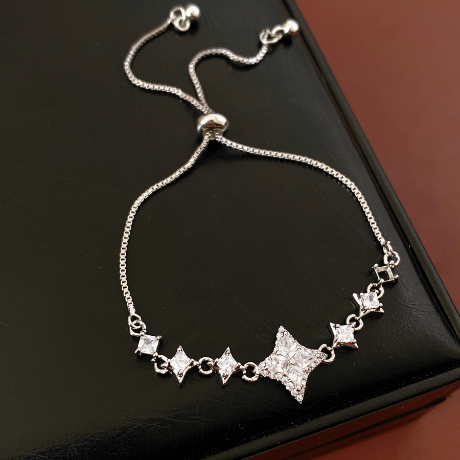 Unique fashion personality star-shaped full-zircon bracelet, exquisite and versatile, niche style with a high-end feel, jewelry manufacturer - view 4