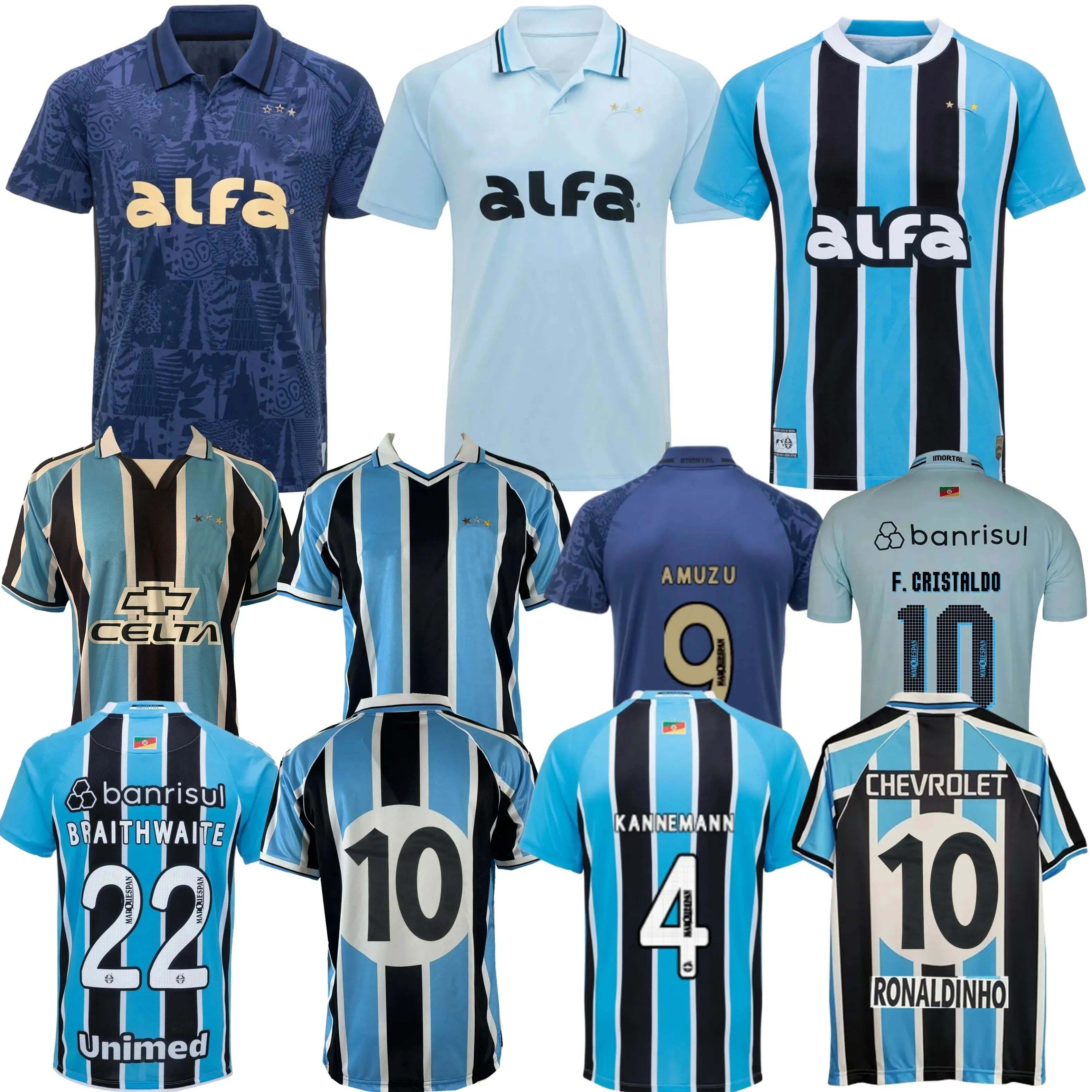 1983 84 1994 95 96 97 98 2000 01 2025 2026 Gremio Soccer Jerseys RONALDINHO BRAITHWAITE C.PAVON F.CRISTALDO KANNEMANN ARTHUR AMUZU WILLIAN football men women shirt