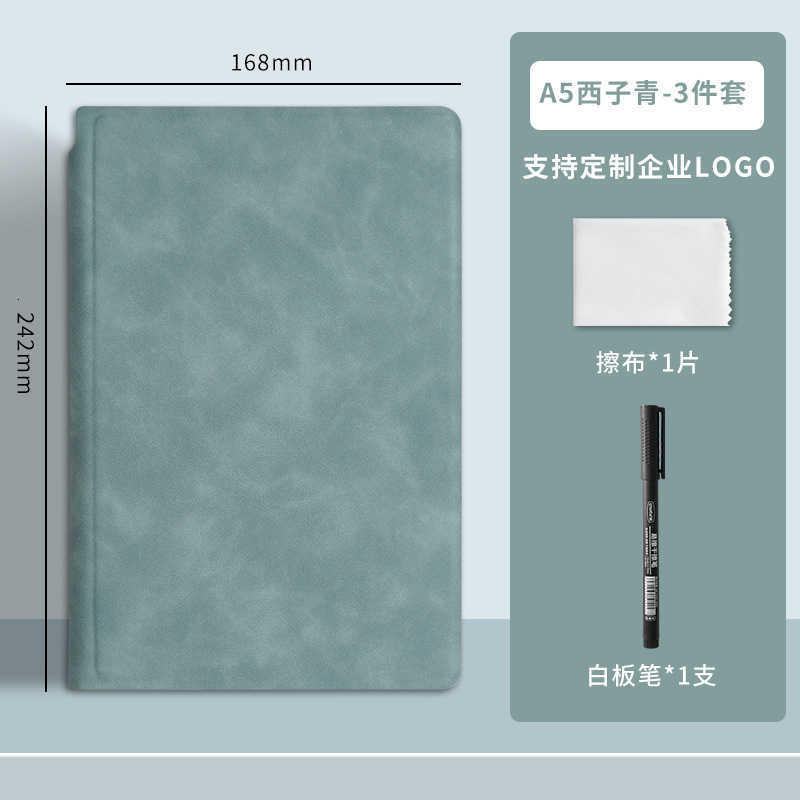 Rewritable A5 whiteboard draft notebook leather writing pad desktop memo pad can be printed with custom designs S260209