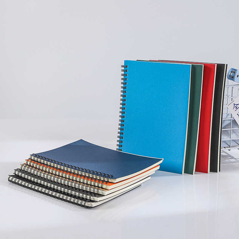 Simple student stationery A5 notebook colorful lined spiral notepad reward thick notebook S260209