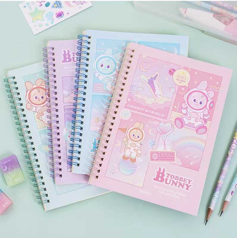 Coil notebook high aesthetic soft cover fresh and simple text notebook student note-taking notebook S260209