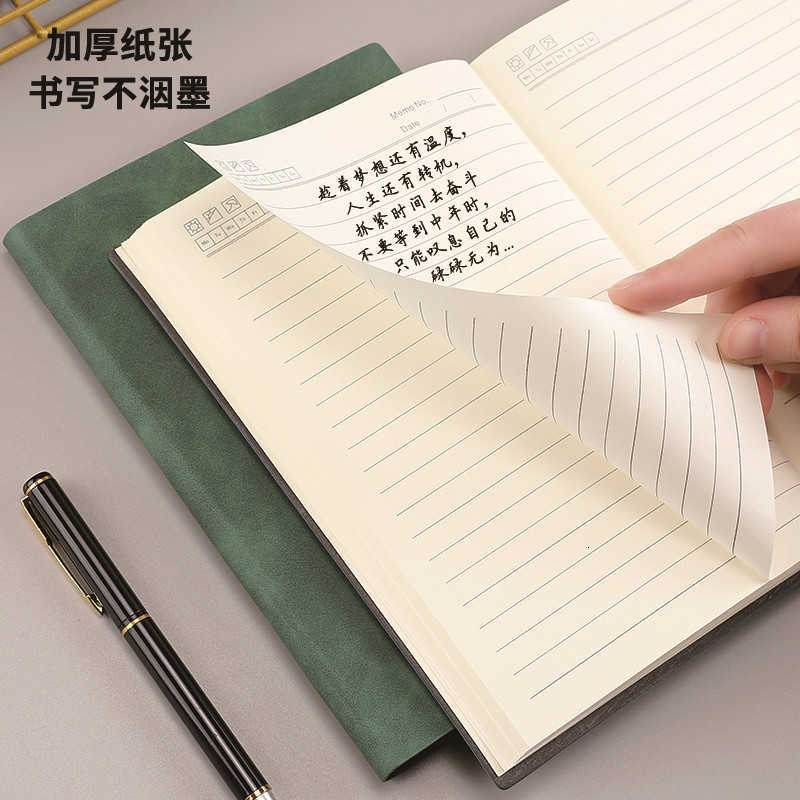 Soft leather notebook high aesthetic business notepad A5 soft leather thickened simple design for office work S260209