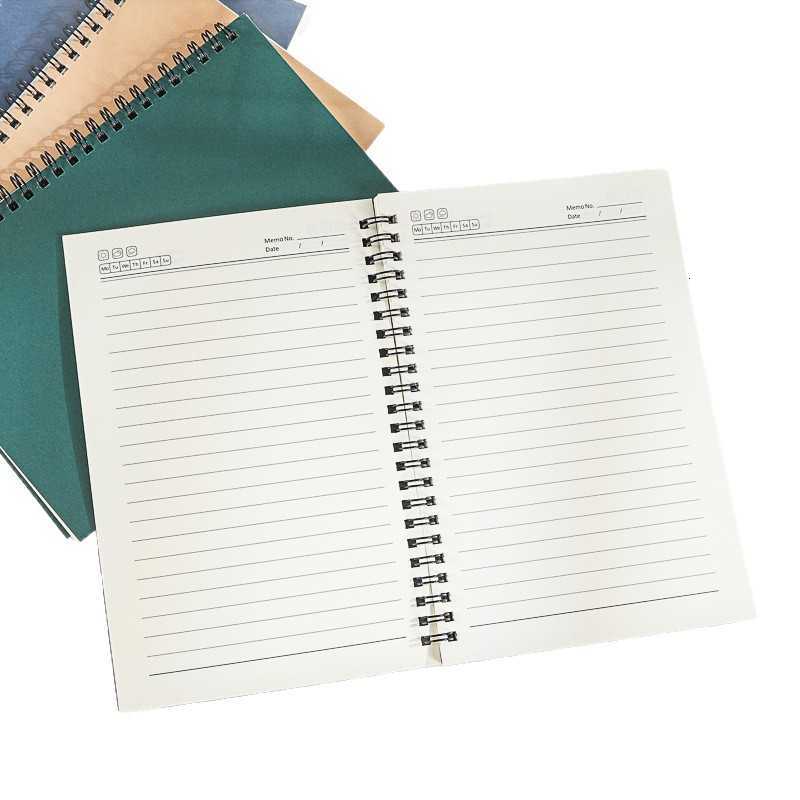 Simple student stationery A5 notebook colorful lined spiral notepad reward thick notebook S260209