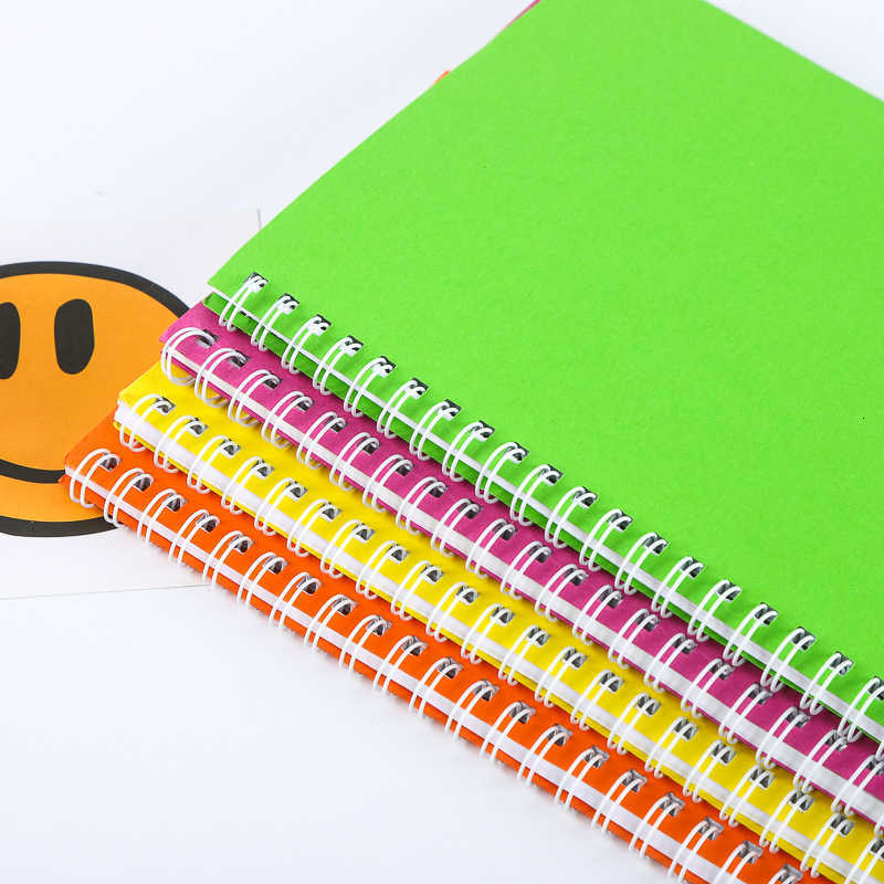 A5 spiral notebook new A5 lined notebook solid color notepad simple and artistic notepad for middle school students S260209