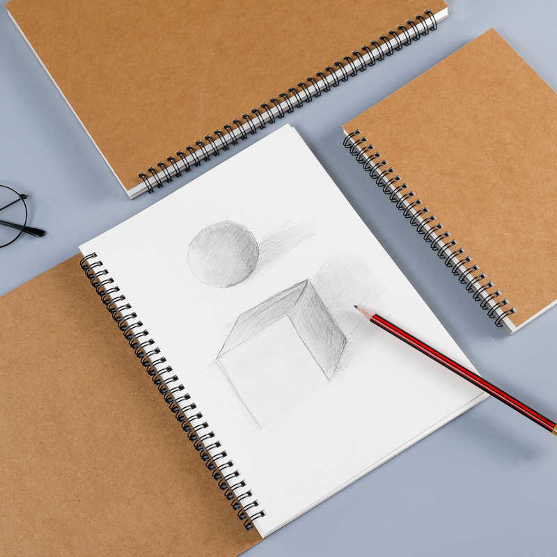 A3 sketchbook 8-inch and 16-inch side-flip sketchbook A4 spiral-bound loose-leaf drawing book student drawing book A5 art drawing book S260209