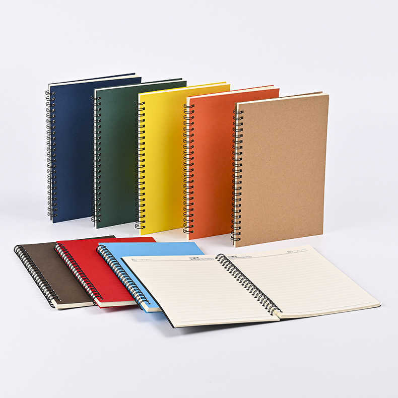 Custom A5 student simple spiral leather notebook B5 business office notepad custom-made S260209