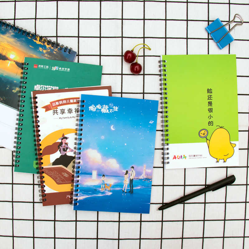 Creative stationery coil notebook advertising gold-stamped gift notepad kraft paper coil notebook S260209