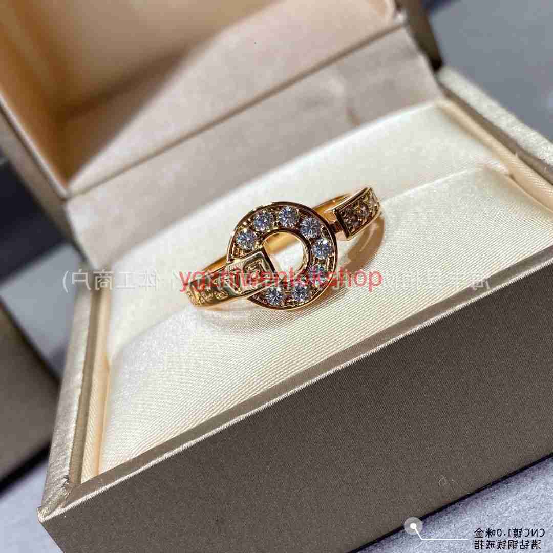 bulgarii rings designer for women men Copper Coin Ring Fortune Comes Diamond Inlaid Diamond Ring Exquisite Inlaid Diamond Index Finger Ring Hand Jewelry for Women