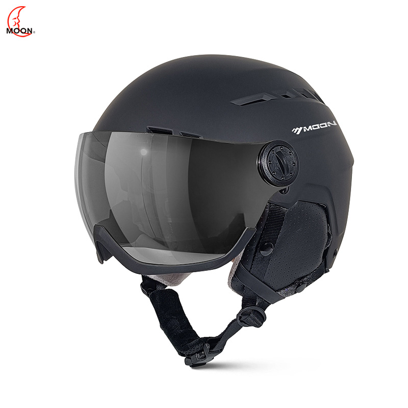 ski helmet with integrated winter sports goggles for men and women allinone snow helmet complete set of snowboarding equipment full helmet for skiing - view 5
