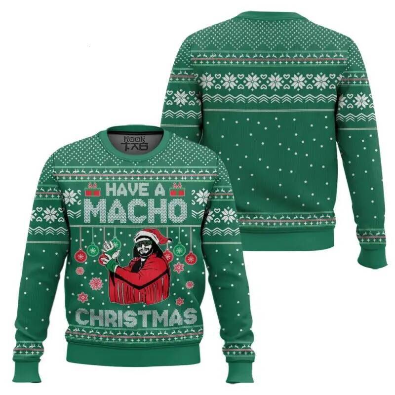 Bestseller Macho Man The Cream of the Crop Pro Wrestling Ugly Sweater for Men Holiday Party Xmas Pullover Family Christmas Gift ddmytues