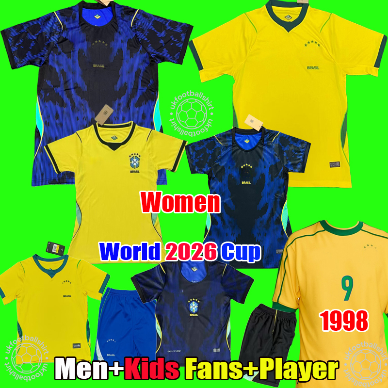 2026 World Brazil Soccer Jersey footbal shirt 26 27 L.PAQUETA NEYMAR VINI JR. P.COUTINHO RICHARLISON G.JESUS T.SILVA BRUNO G. PELE CASEMIRO men kids kit Camiseta de Futbol