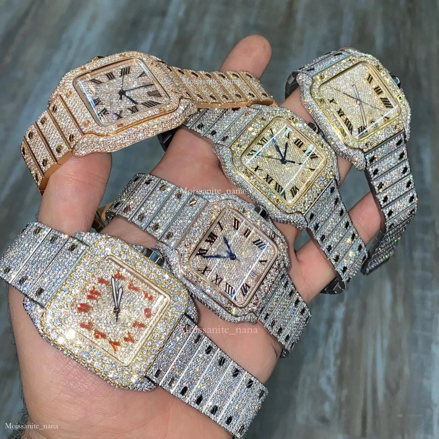VVS1 Men's and women's watches, Luxury Diamond Design, Tested for Perfection Free shuttleTop Quality Hip Hop VVS Moissanite Iced Out Automatic Mechanical Watch
