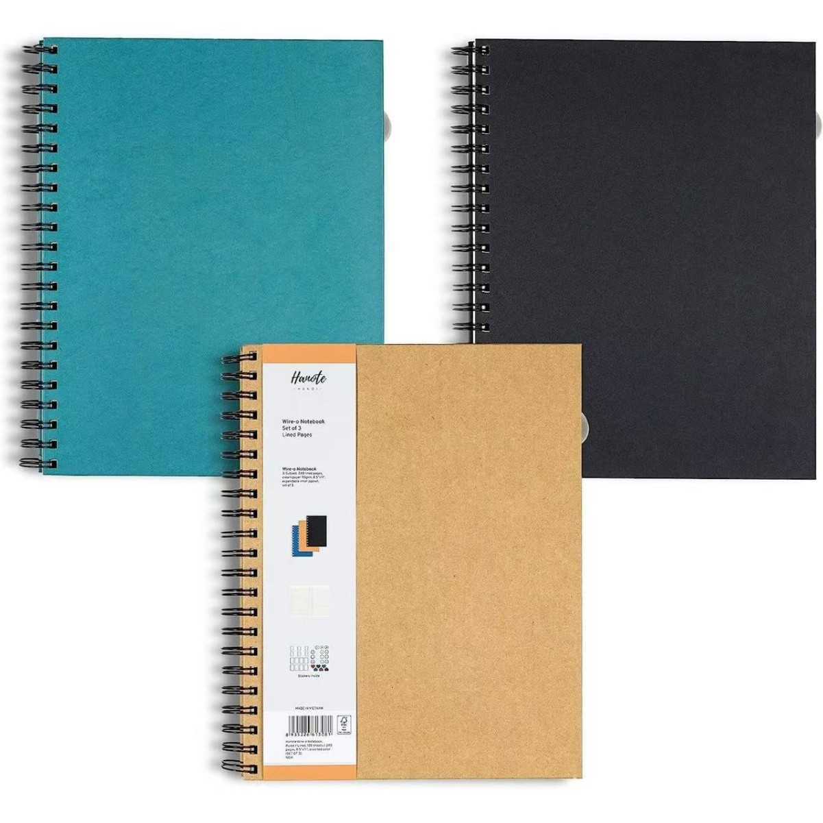 Hardcover A4/A5 Kraft Paper Spiral Notebook Detachable Simple Pocket Notebook Student Loose-Leaf Notepad S260209
