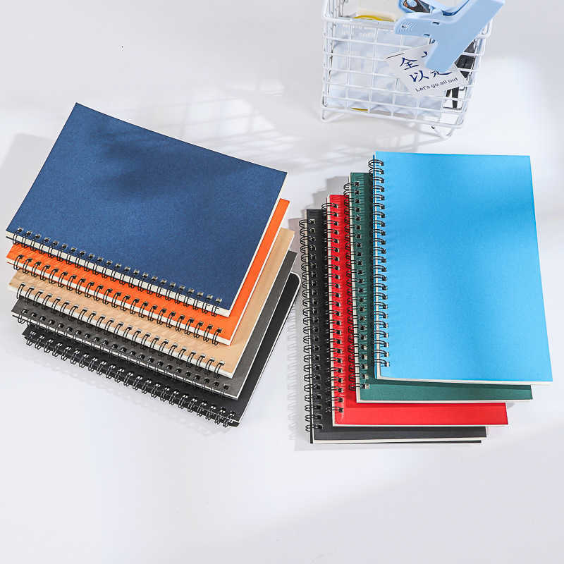 Simple student stationery A5 notebook colorful lined spiral notepad reward thick notebook S260209