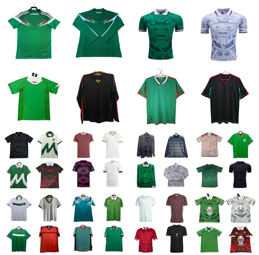 2010 2011 2012 2014 MEXICO Soccer Jerseys 94 95 96 97 98 99 06 10 11 Retro BLANCO H.SANCHEZ HERNANDEZ R.MARQUEZ Chicharito J.HERNANDEZ G.DOS SANTOS vintage football shirts